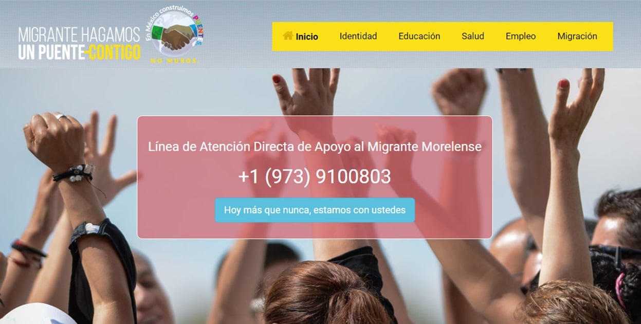 Ponen en marcha sitio web para migrantes en Morelos