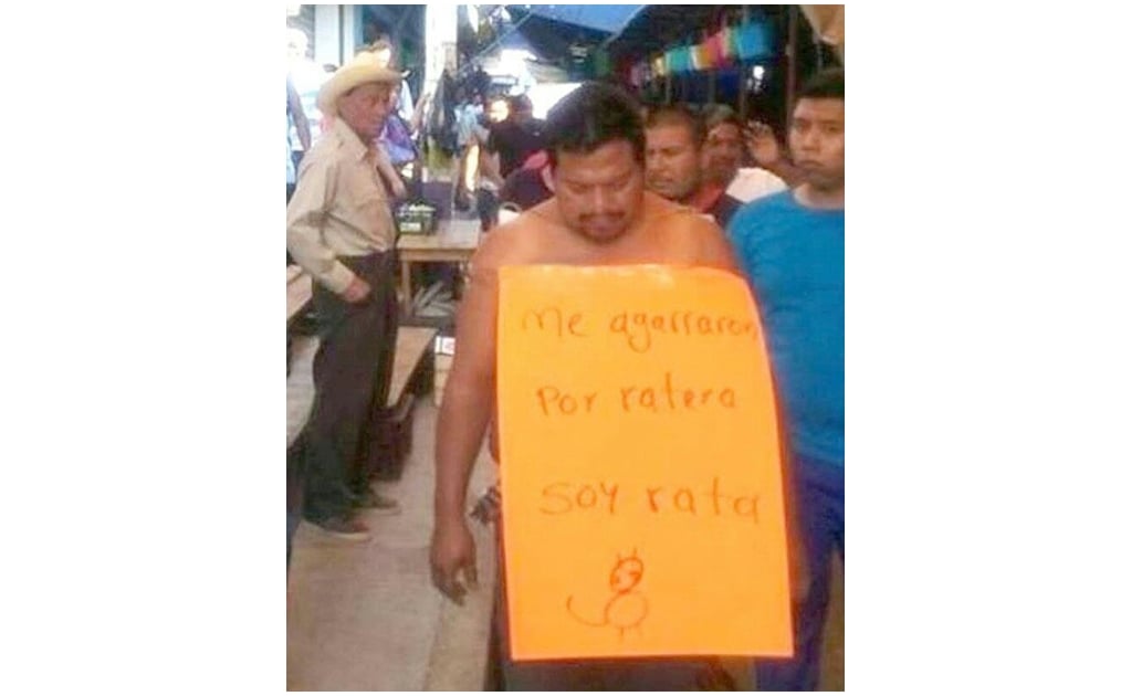Exhiben a presunto ladrón en Chiapas
