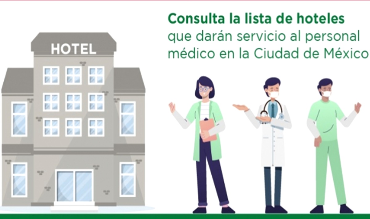 ¿Cuáles son los hoteles donde se puede quedar personal médico en la CDMX?