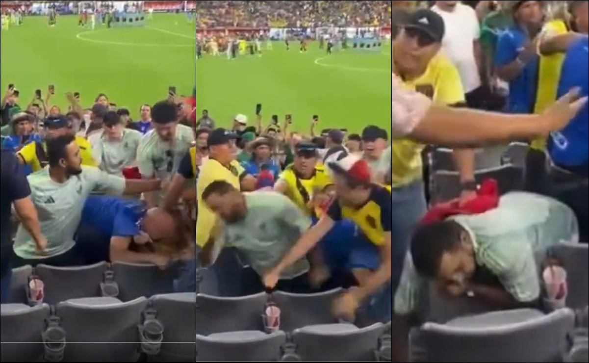 ¡Ni en los golpes pudimos! Aficionados de México y Ecuador protagonizan bronca en las tribunas