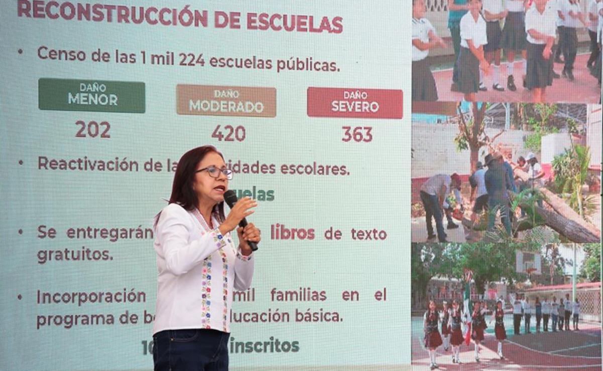 Huracán “Otis”: 127 escuelas ya están abiertas en Acapulco y Coyuca, informa SEP