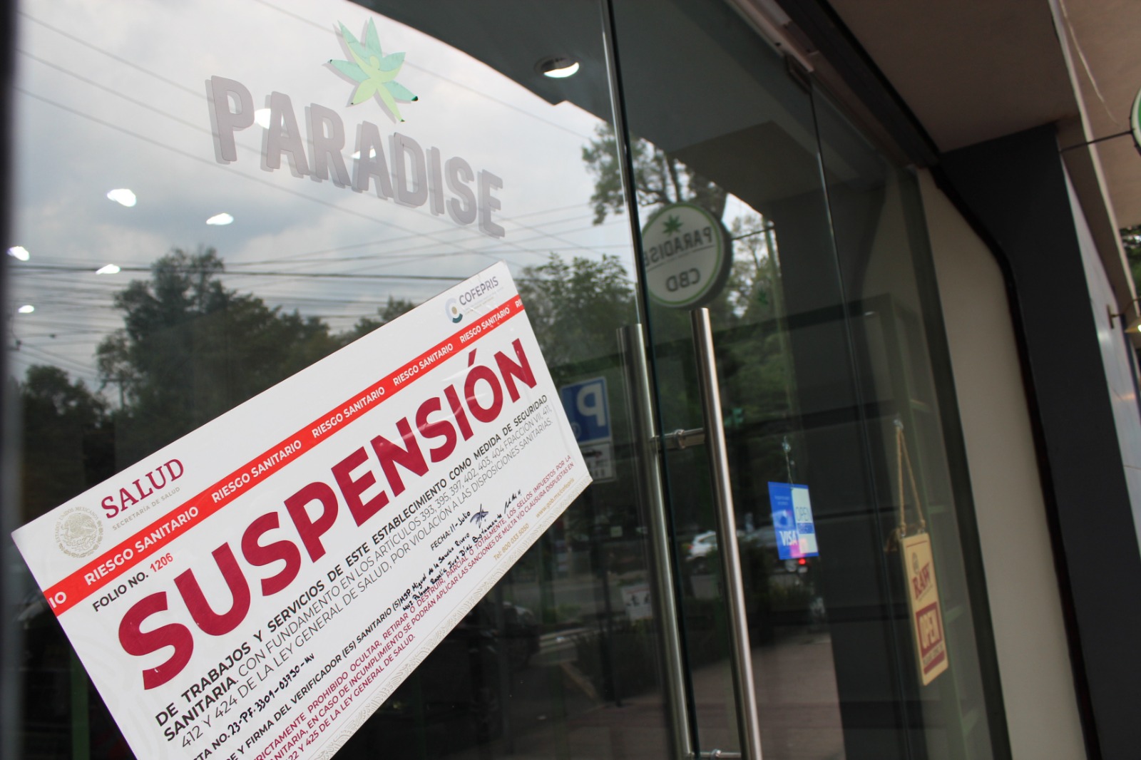 "Paradise", la tienda de cannabis de la que es socio Vicente Fox y fue clausurada