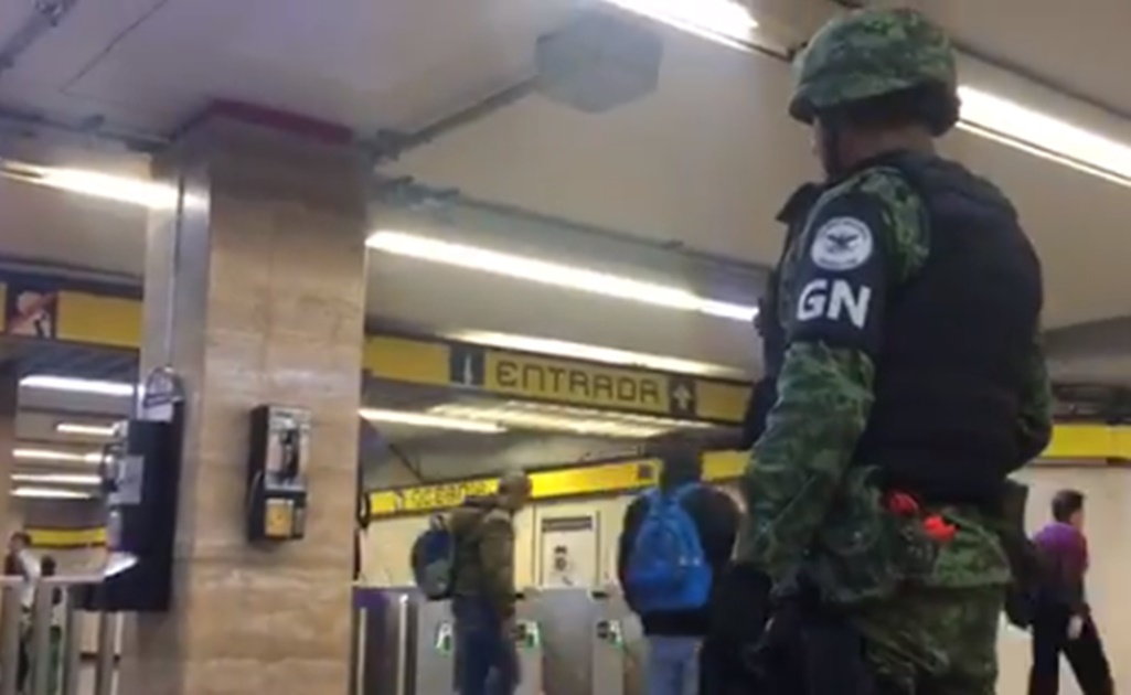 Guardia Nacional patrulla en cinco líneas del Metro