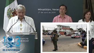 Defiende AMLO operación de Guardia Nacional en Minatitlán