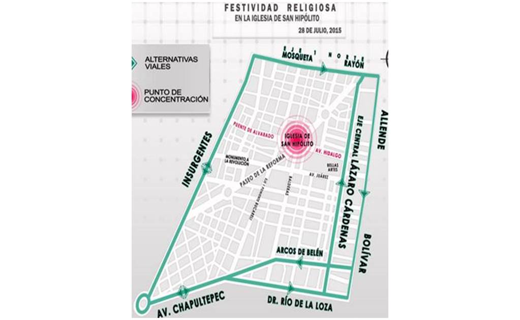 Feligreses afectan circulación en avenida Hidalgo