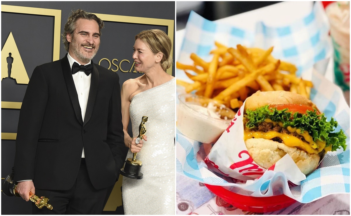 Joaquin Phoenix celebra su Oscar como mejor actor con hamburguesa vegana