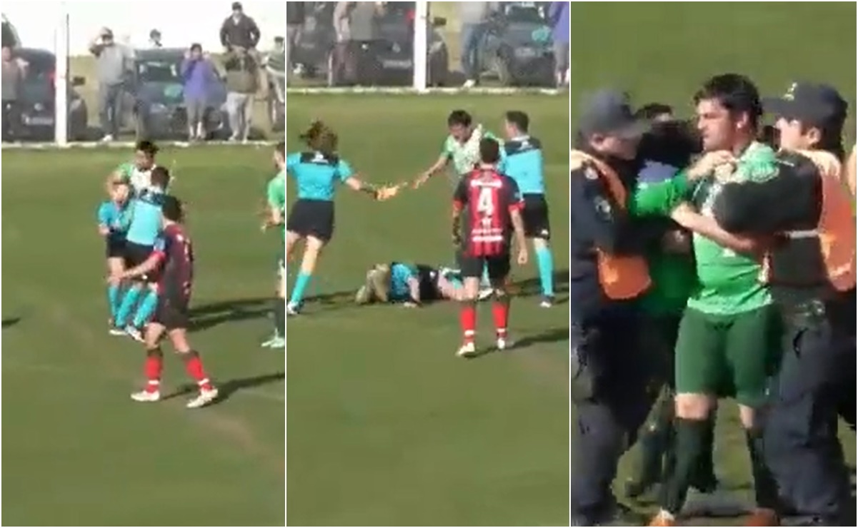 VIDEO. Futbolista golpea cobardemente a árbitra y termina preso