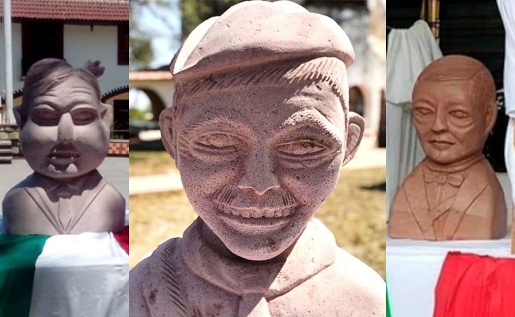 El autor del busto de Juárez y AMLO, ahora devela figura de Cantinflas