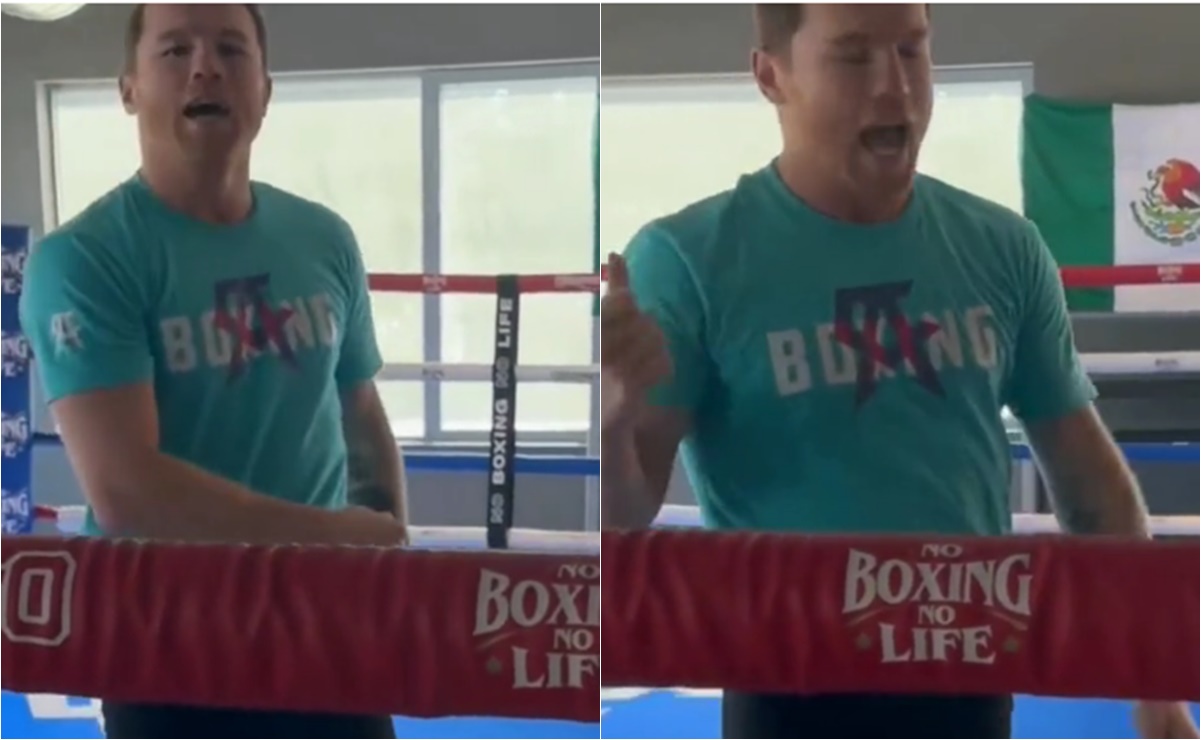 VIDEO: Canelo Álvarez entrena a ritmo de Peso Pluma y presume sus dotes de cantante