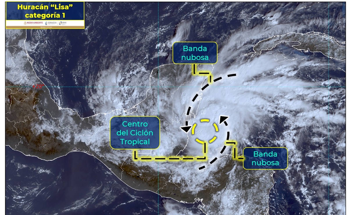 Huracán “Lisa” causará lluvias intensas en Campeche y Quintana Roo