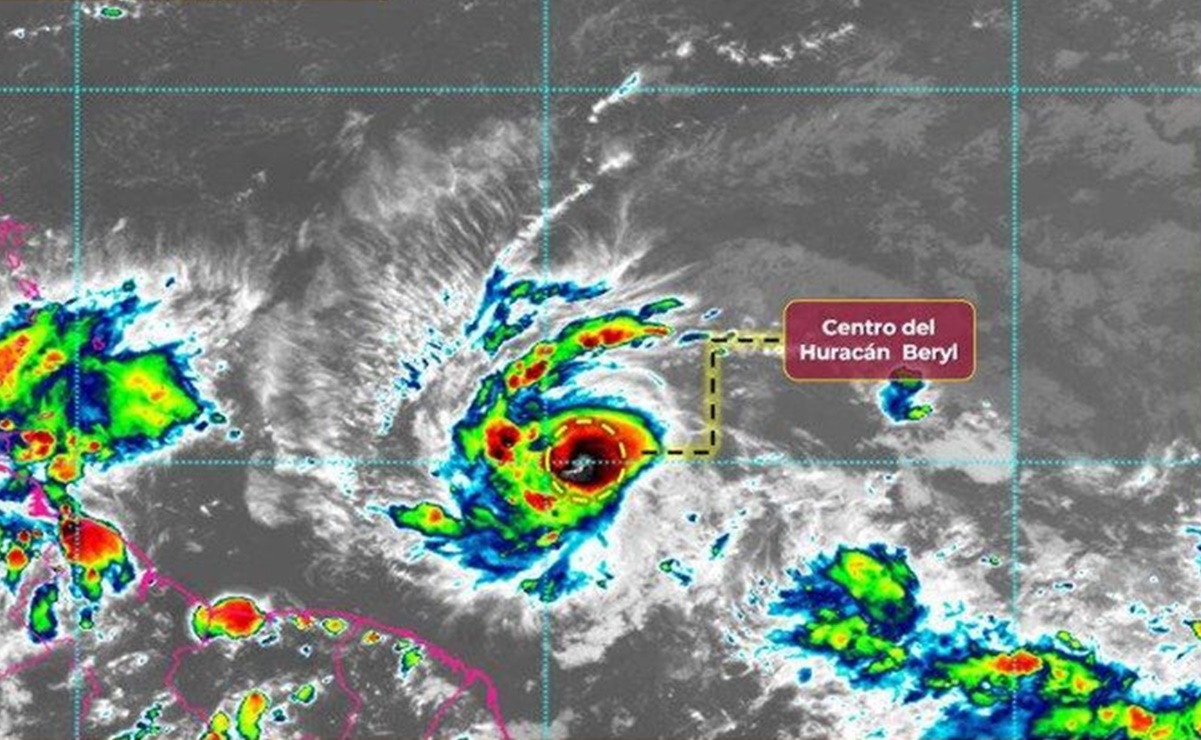 Huracán Beryl se aproxima a Q. Roo; se espera toque tierra el jueves como categoría 1 o 2