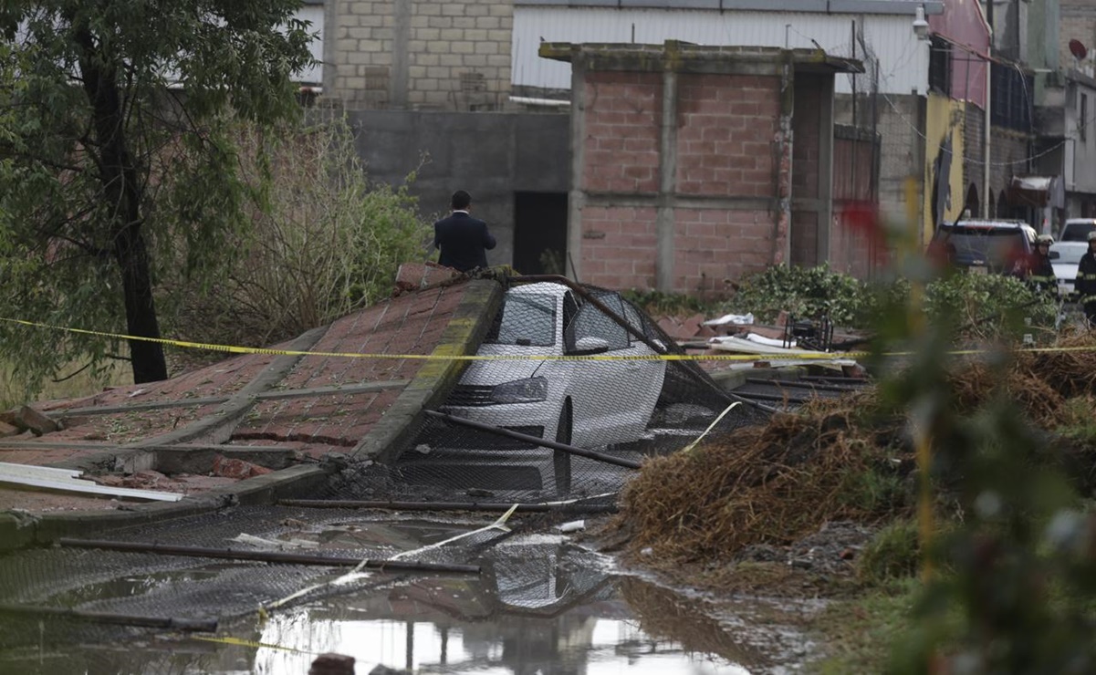 Fuertes vientos derriban un muro y dejan dos muertos, así como varias viviendas afectadas en Toluca