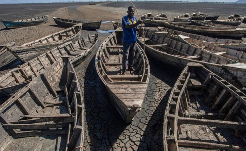 Cambio climático seca el lago Chilwa en África 