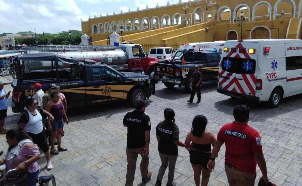 Cae parte del techo del mercado del Pueblo Mágico de Izamal