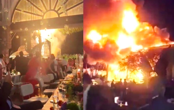 Se registra fuerte incendio en boda de Roberta y Alejandro, hijos de los dueños de Soriana y La Comer