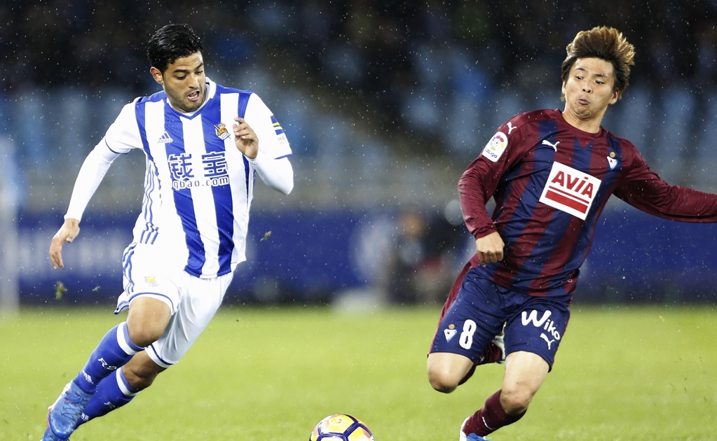 Carlos Vela anota en el empate 2-2 entre Real Sociedad y Éibar
