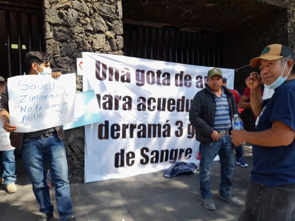 Pobladores de Zimapán protestan en la CDMX en contra de la construcción del Acueducto III