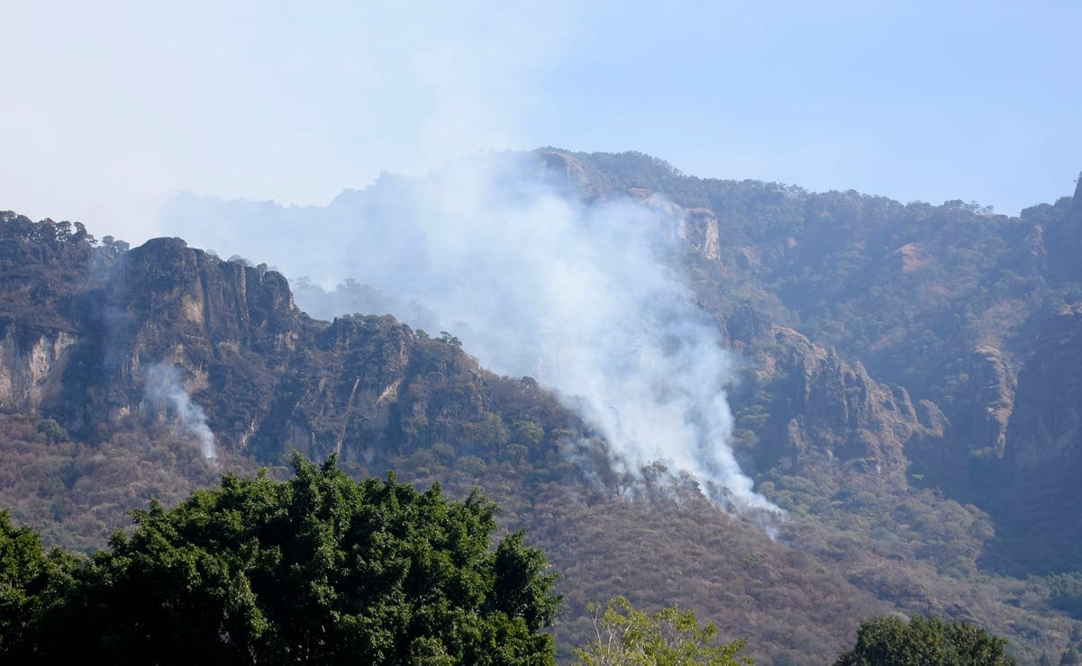 Detienen a presunto responsable de iniciar incendio en el cerro de Tepoztlán 