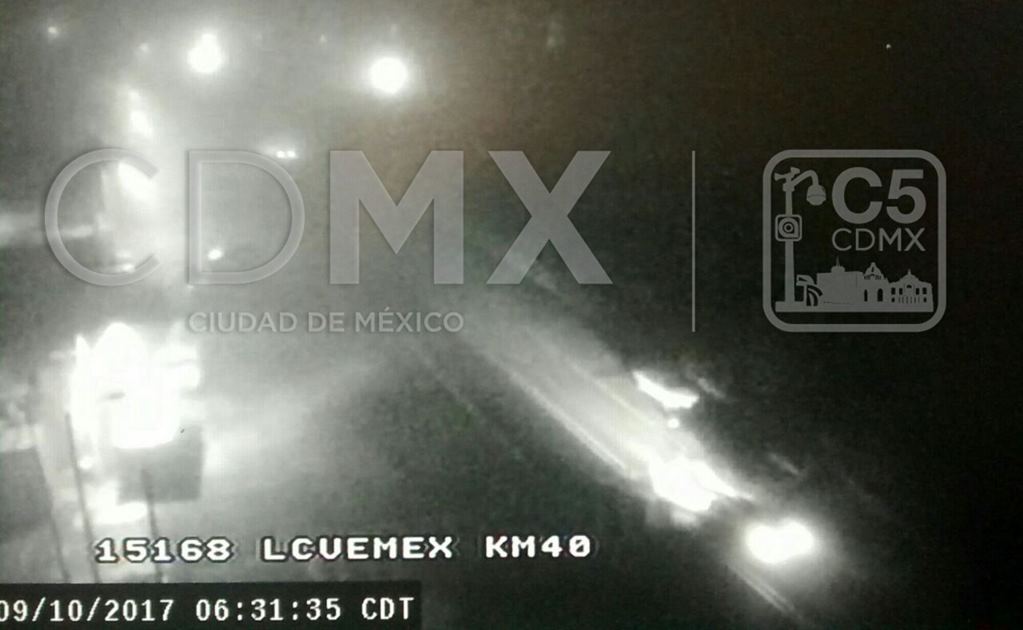 Reportan neblina en tramo de la carretera México-Cuernavaca
