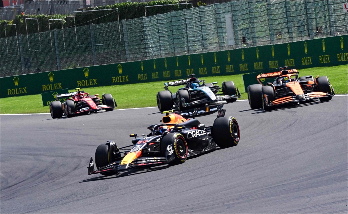 Checo Pérez octavo, Max Verstappen quinto y Russell ganador del GP de Bélgica