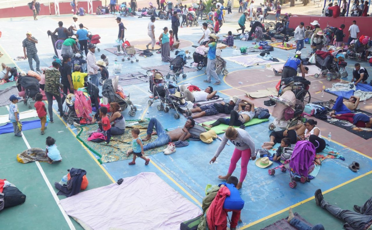 Por primera vez en décadas, entra a la ciudad de Oaxaca una caravana integrada por más de 600 migrantes