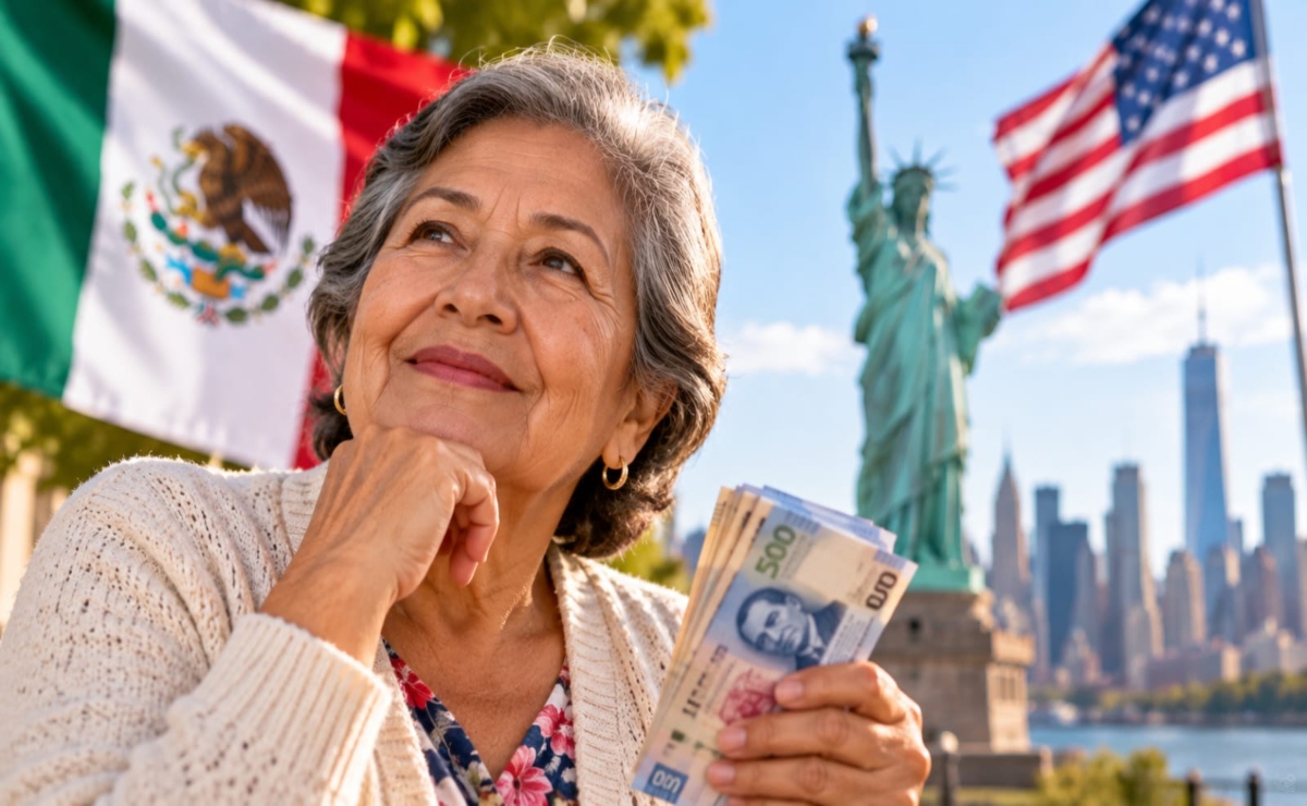 ¿Puedes cobrar la Pensión Bienestar si vives en Estados Unidos? Esto dicen las reglas de 2026. Foto: IA