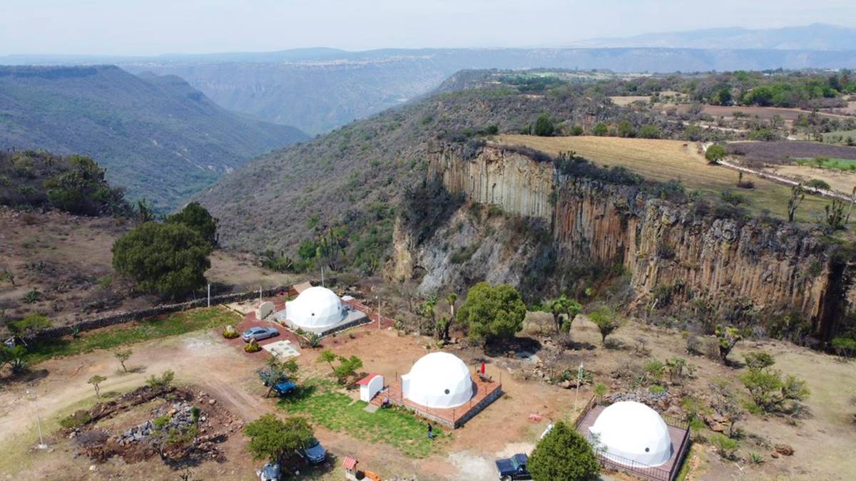 El Gato Glamping, con vista a los Prismas Basálticos de Huasca