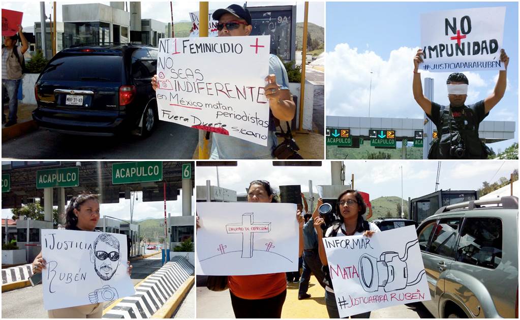 Protestan en Guerrero por muerte de fotoperiodista