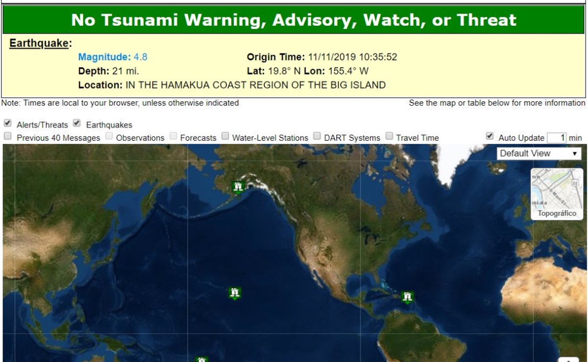 Sin alerta de tsunami en México por alerta en El Salvador y Nicaragua