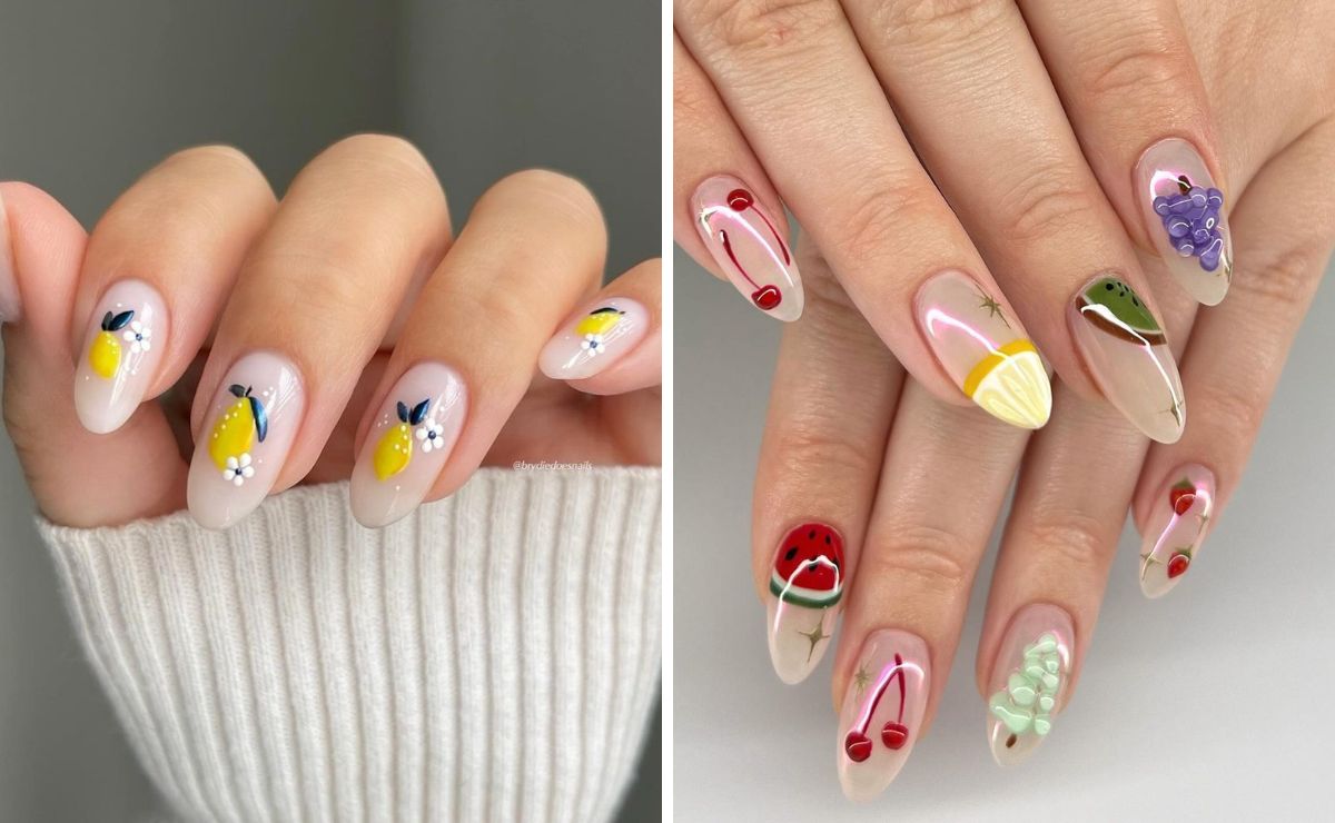 Lindos diseños de uñas con frutas para el verano