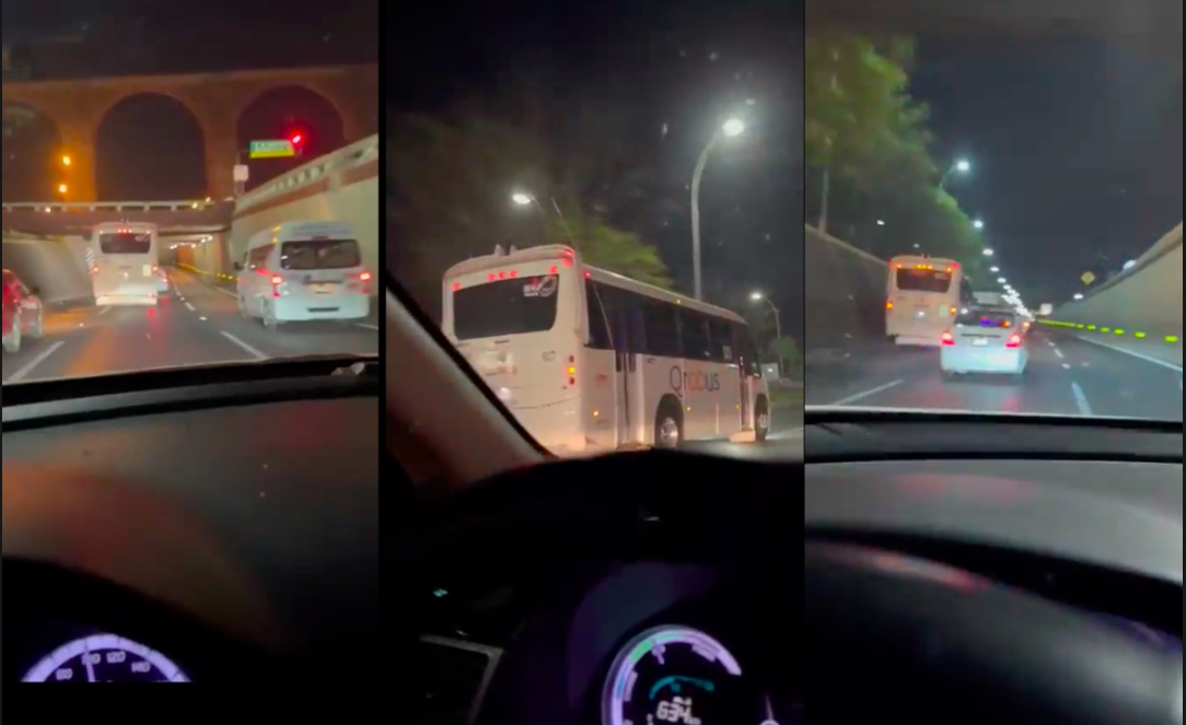 Video. Captan a unidad de Qrobús a alta velocidad en pleno centro de Querétaro