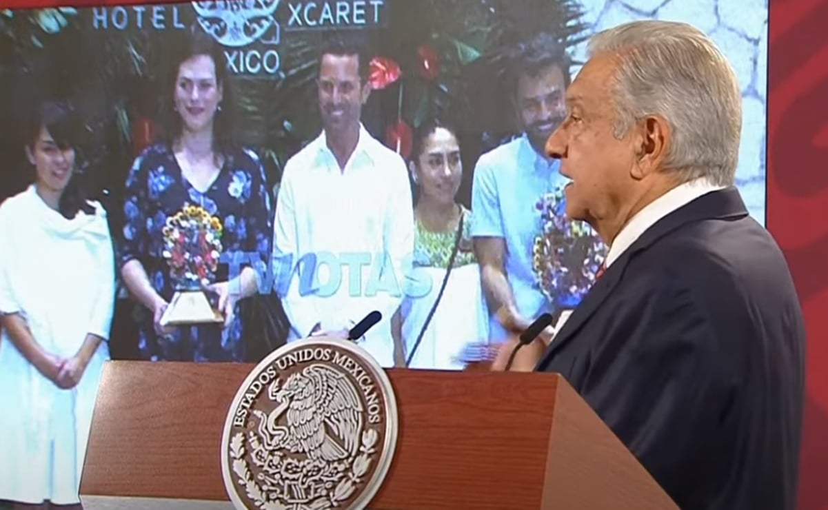 Derbez aclara a AMLO foto de TvNotas en Xcaret y responde como Armando Hoyos a reunión sobre el Tren Maya