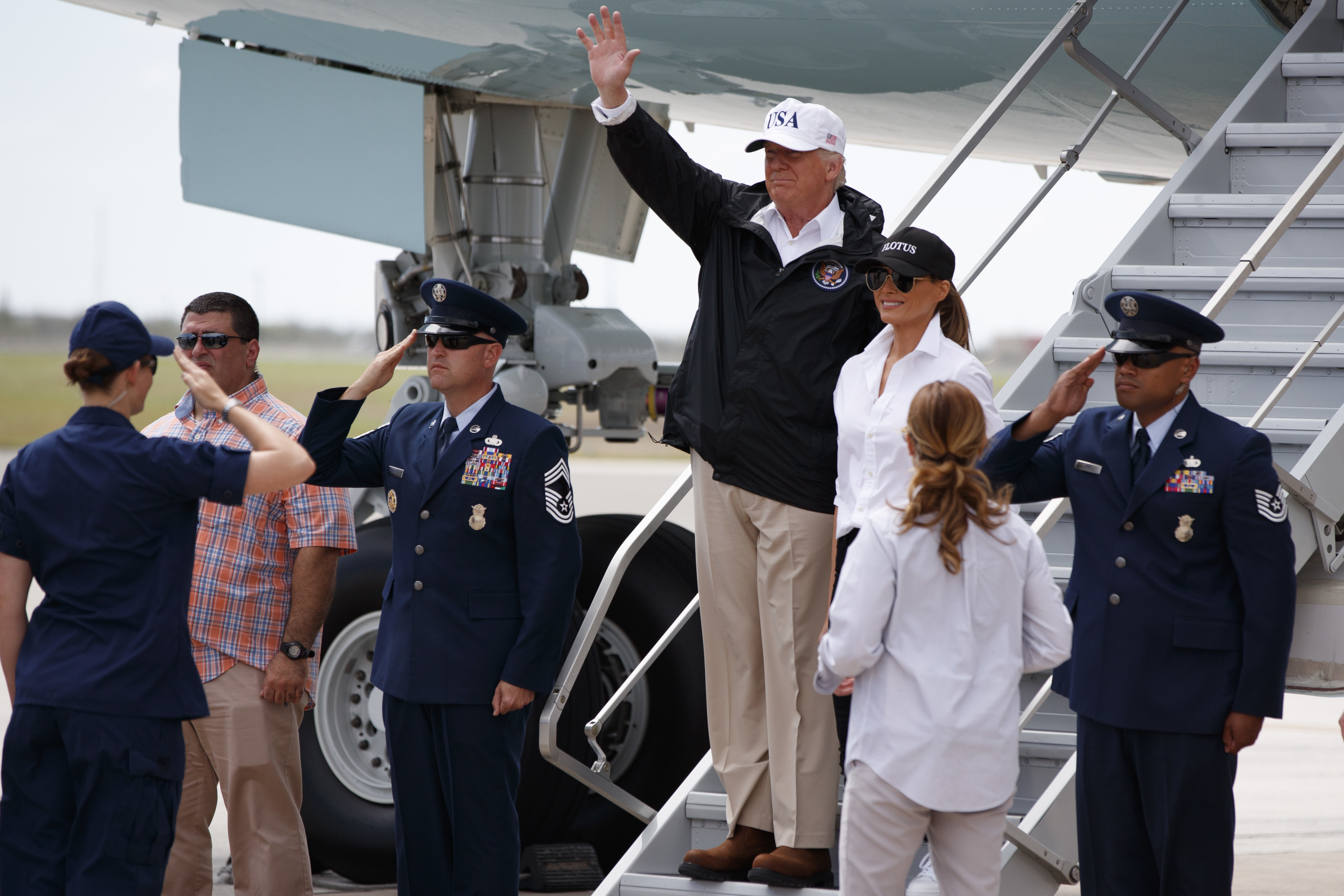 Donald Trump llega a Texas para evaluar daños provocados por "Harvey"