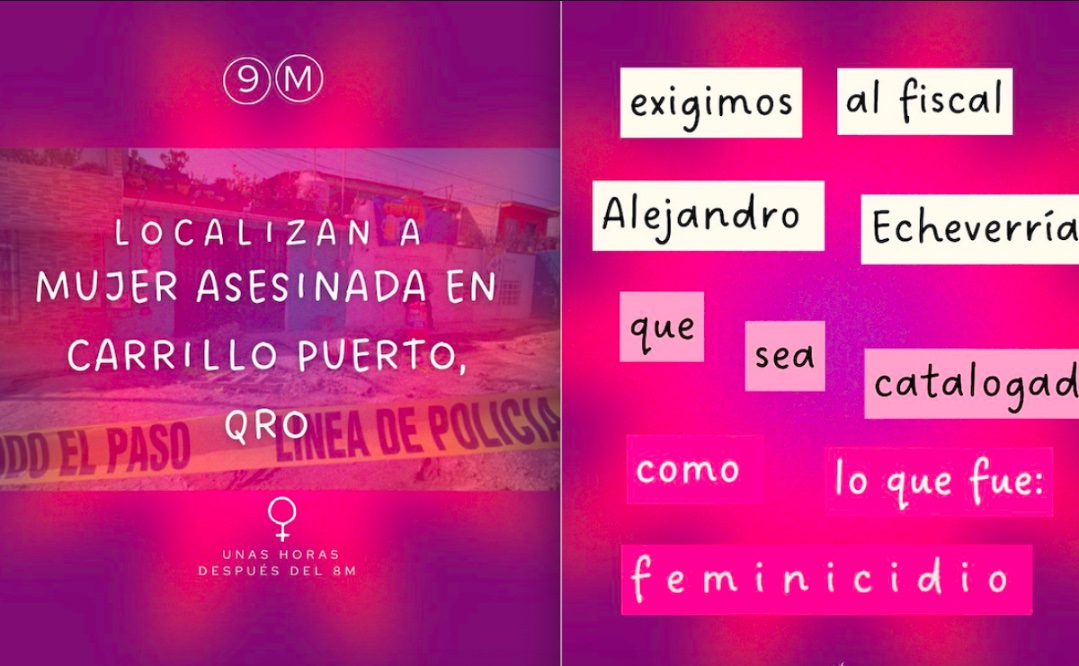 Video. Matan a otra mujer en Querétaro, horas después del 8M