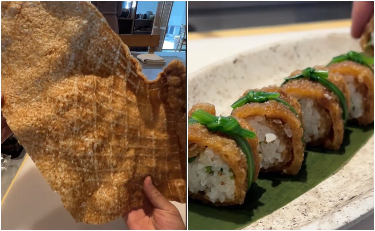 “¡Con el chicharrón no!”. Chef japonés se hace viral tras ‘inventar’ el sushi de chicharrón y mexicanos lo critican