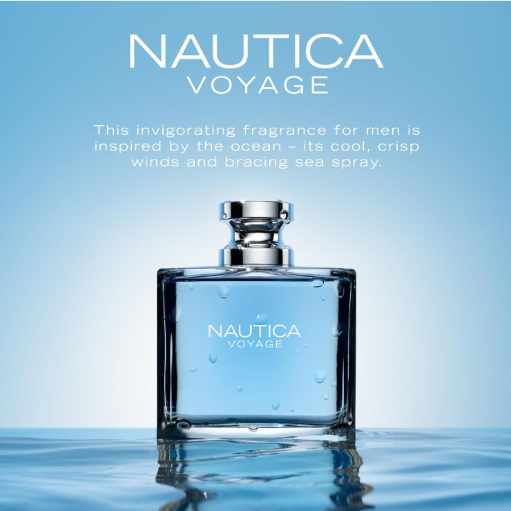 Náutica Voyage vista lateral de botella