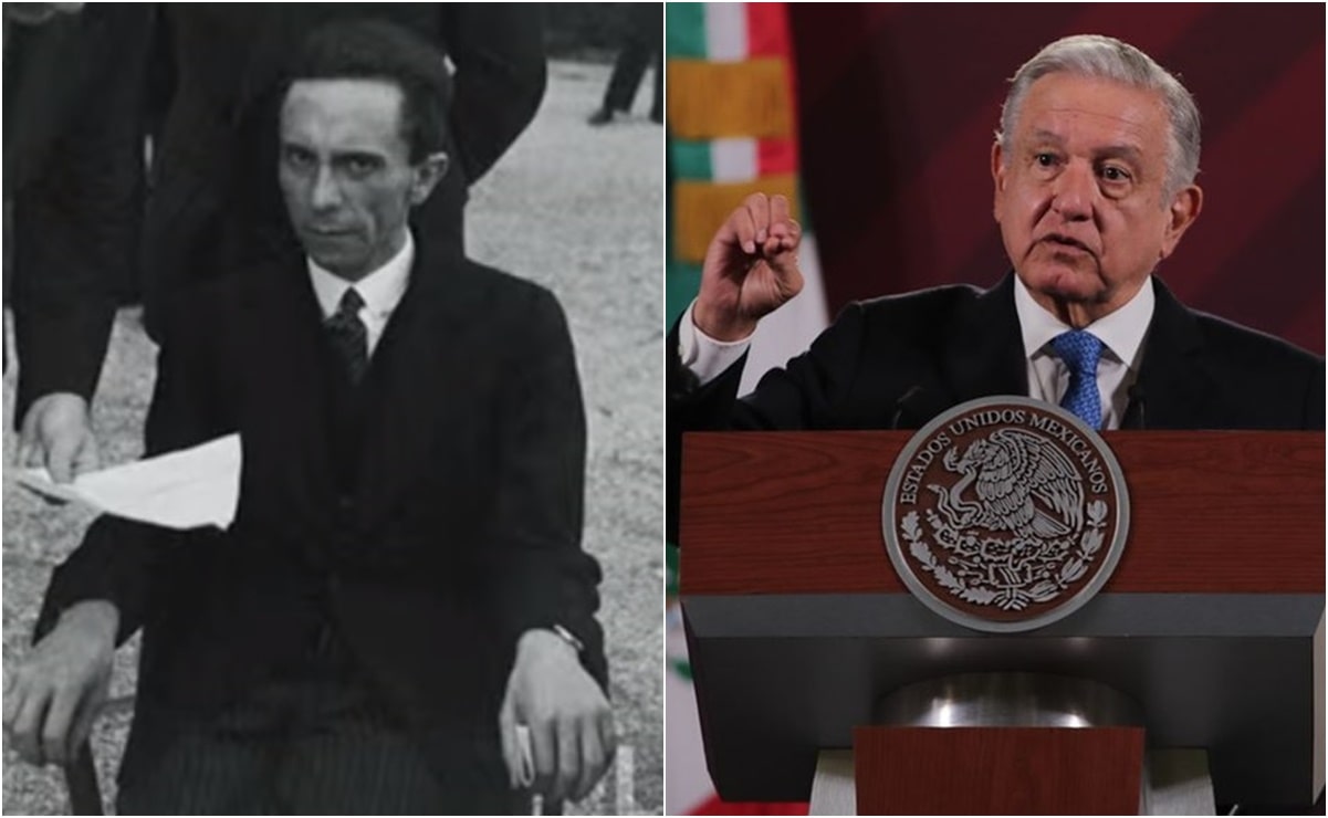 La historia detrás de la foto de Joseph Goebbels, "ideólogo del periodismo mercenario", según AMLO