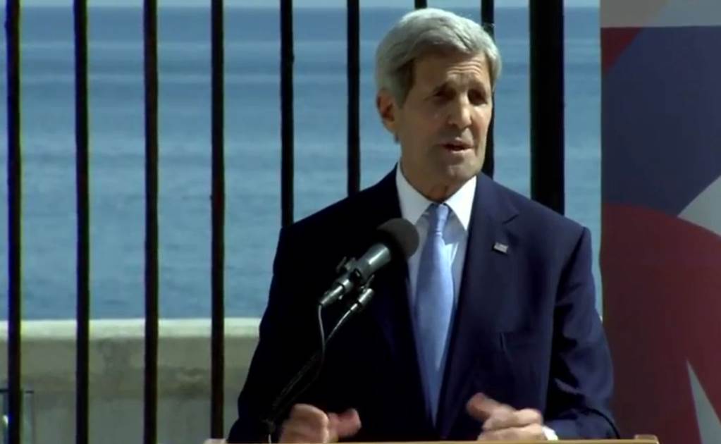 Kerry: "Me siento en casa en nuestra embajada en Cuba"
