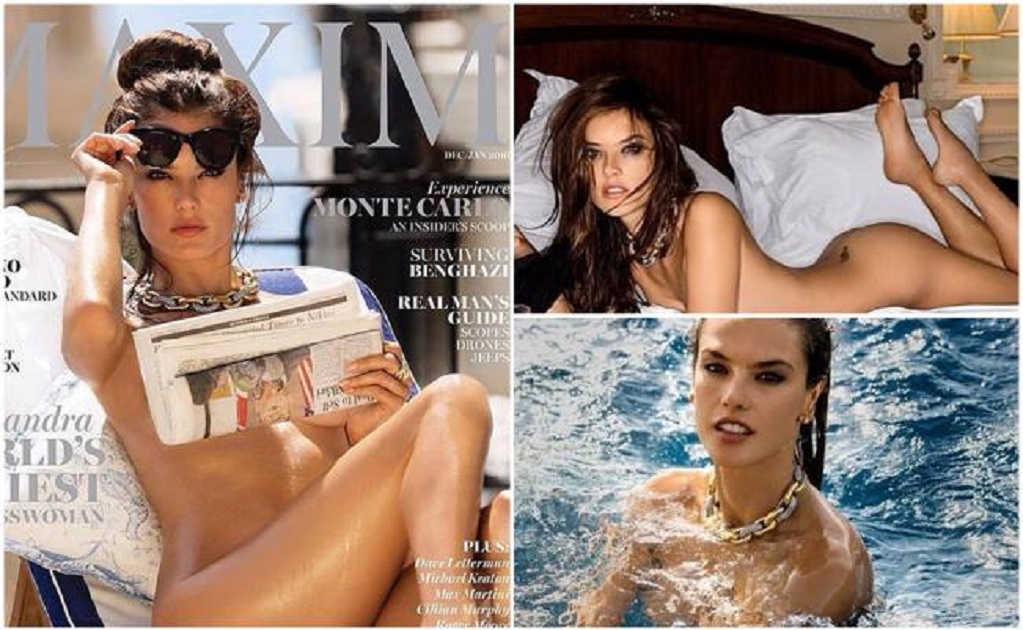 Alessandra Ambrosio poses naked for Maxim