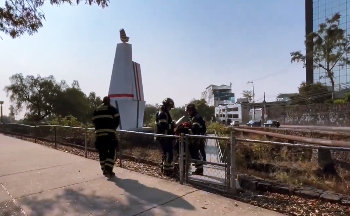 Encuentran cuerpo de un hombre colgado bajo la escultura “Hombre de Paz” en Periférico Sur