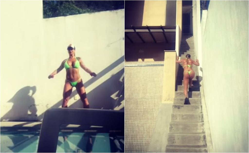 Lis Vega se ejercita en diminuto bikini
