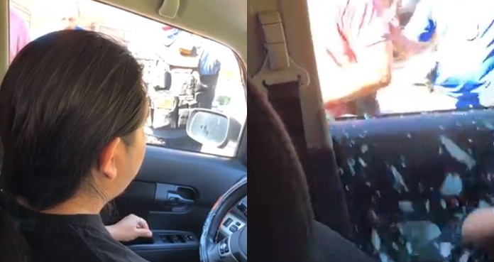 Video. Agentes de inmigración rompen ventana de auto para arrestar a mexicano 