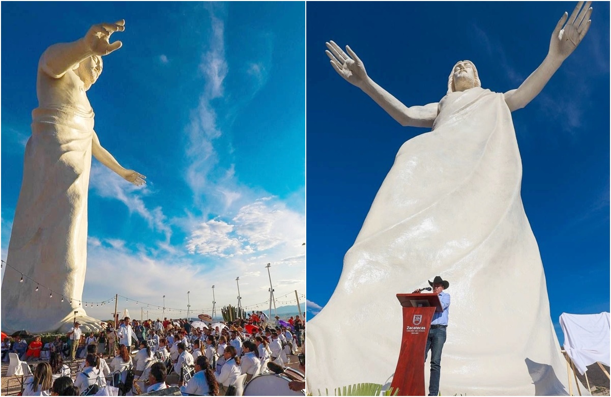 Inauguran Cristo de 33 metros en Zacatecas, el más grande de México