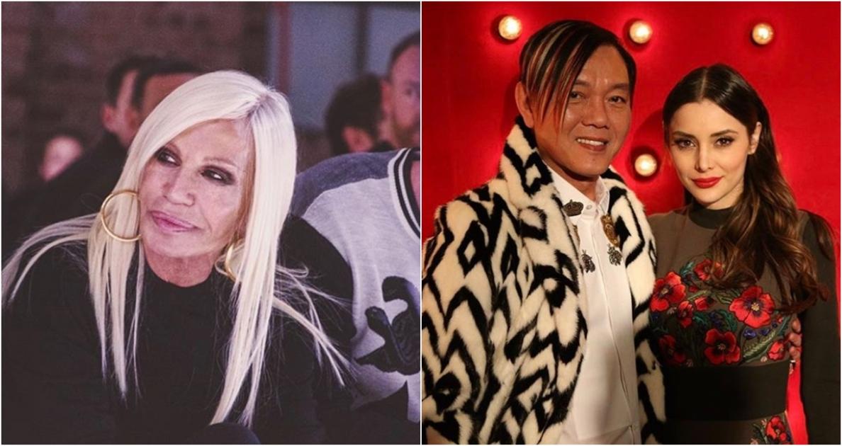 Stephen y Deborah Hung con Donatella Versace en su cumpleaños; el empresario es también su asesor