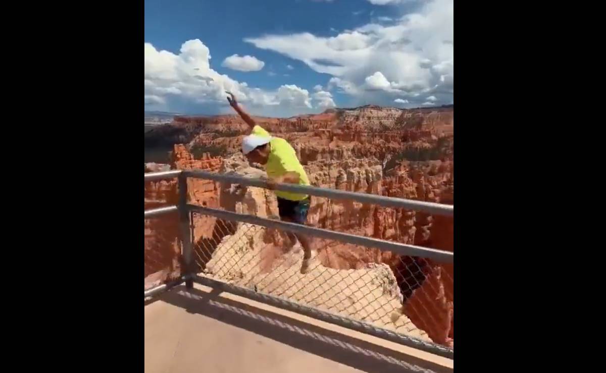 ¡Todo por unos likes! Casi cae al abismo en el Gran Cañón