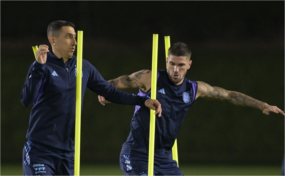 Rodrigo de Paul y Ángel Di María, aptos para jugar ante Croacia