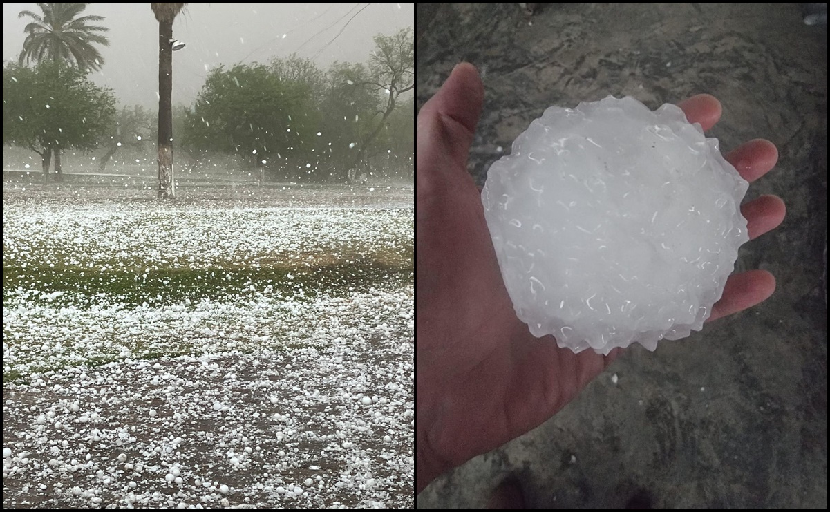 VIDEOS: Granizada azota región carbonífera de Coahuila; emiten alerta de tornado