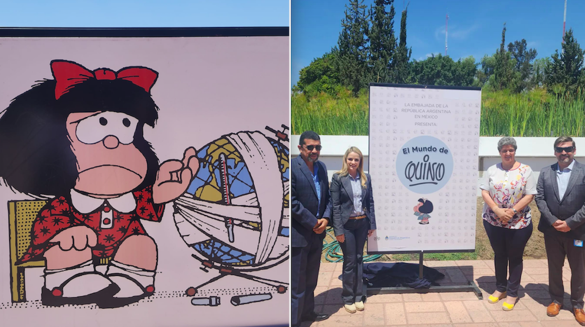 Llega a Querétaro El Mundo de Quino; la exposición se instaló en la UAQ 