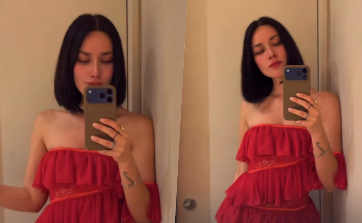 Violinista de Nodal causa revuelo con look rojo tras ser supuestamente “silenciada” por los Aguilar. Foto: TikTok