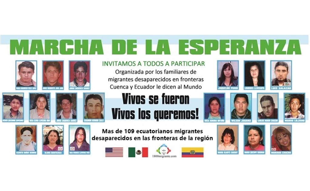 Denuncian desaparición de 133 ecuatorianos indocumentados en frontera México-EU